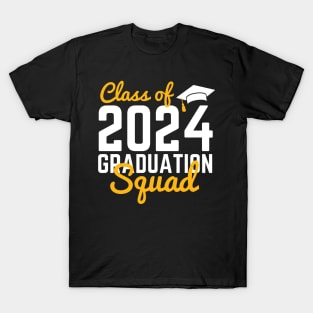 Class Of 2024 Senior Graduation Squad Funny Graduate Family Matching T-Shirt